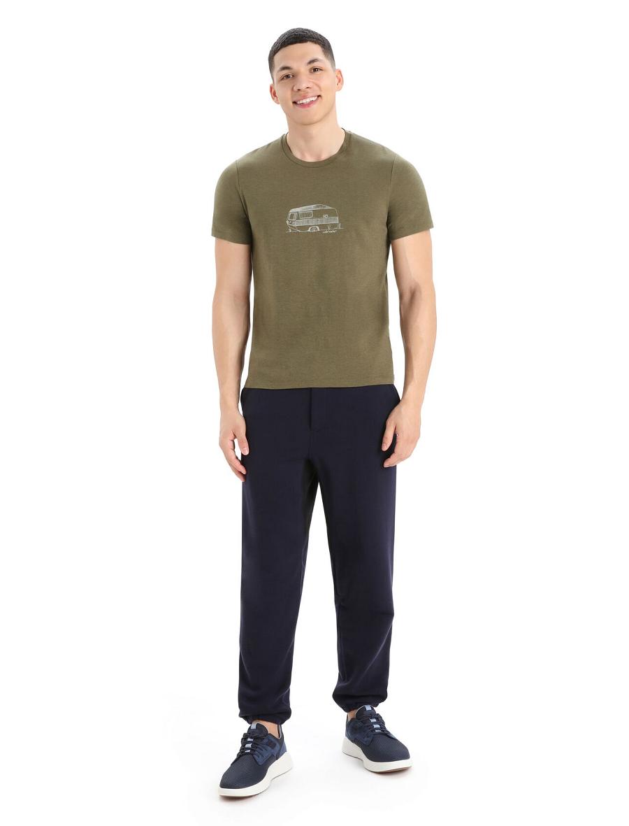 Icebreaker RealFleece™ Merino Dalston Pants Férfi Jogger Nadrág Sötétkék | HU 1141LISH